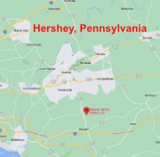 A picture of the local area surrounding Hershey, PA